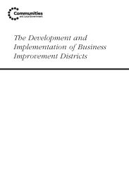 Development and implementation of business improvement districts
