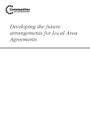 Developing the future arrangements for local area agreements