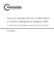 Survey of arisings and use of alternatives to primary aggregates in England, 2005 - construction, demolition and excavation waste: final report