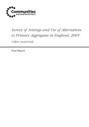 Survey of arisings and use of alternatives to primary aggregates in England, 2005 - other materials: final report
