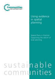 Using evidence in spatial planning - spatial plans in practice: supporting the reform of local planning