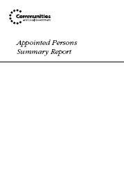 Appointed persons - summary report