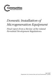 Domestic installation of microgeneration equipment - final report from a review of the permitted development regulations