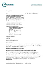 Energy performance of buildings (certificates and inspections) (England and Wales) regulations 2007. SI 2007/991