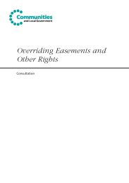 Overriding easements and other rights: possible amendment to section 237, Town and Country Planning Act 1990 - consultation