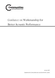 Guidance on workmanship for better acoustic performance
