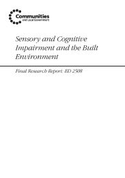 Sensory and cognitive impairment and the built environment