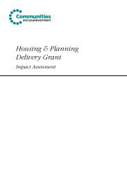 Housing and planning delivery grant - impact assessment