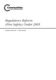 Regulatory reform (fire safety) order 2005: Enforcement