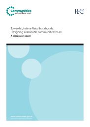 Towards lifetime neighbourhoods - designing sustainable communities for all: a discussion paper