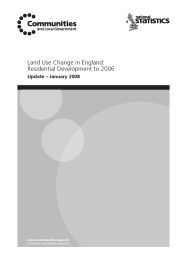 Land use change in England: residential development to 2006. Update - January 2008