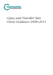 Gypsy and traveller sites grant - guidance 2008-2011 (includes annex D - bid evaluation criteria)