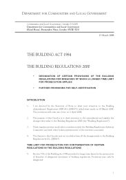 Building act 1984. The Building Regulations 2000. Designation of certain provisions of the Building Regulations for breaches of which a longer time limit for prosecution applies. Further provisions for self-certification