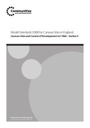 Model standards 2008 for caravan sites in England - caravan sites and control of development act 1960 - section 5