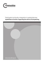 Participation and policy integration in spatial planning - spatial plans in practice: supporting the reform of local planning