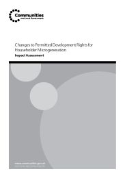 Changes to permitted development rights for householder microgeneration - impact assessment