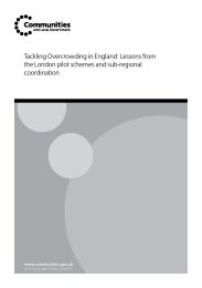 Tackling overcrowding in England - lessons from the London pilot schemes and sub-regional coordination
