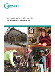 Transforming places, changing lives - a framework for regeneration