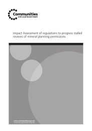 Impact assessment of regulations to progress stalled reviews of mineral planning permissions
