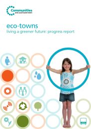Eco-towns - living a greener future: progress report