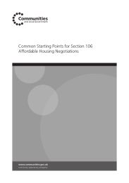 Common starting points for Section 106 affordable housing negotiations