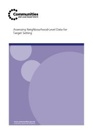 Assessing neighbourhood-level data for target setting