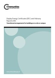 Display energy certificates (DEC) and advisory reports (AR): transitional arrangements for buildings on a site or campus