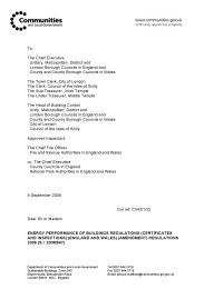 Energy performance of buildings regulations (certificates and inspections) (England and Wales) (amendment) regulations 2008 (S.I. 2008/647) divisional letter 9 September 2008