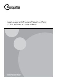 Impact assessment of merger of regulation 17 and EPC CO2 emission calculation schemes
