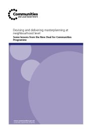 Devising and delivering masterplanning at the neighbourhood level - some lessons from the new deal for communities programme