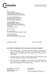 Electronic communication of building control documents: divisional letter