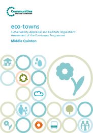 Eco-towns - sustainability appraisal and habitats regulations assessment of the eco-towns programme: Middle Quinton