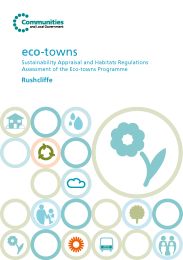 Eco-towns - sustainability appraisal and habitats regulations assessment of the eco-towns programme: Rushcliffe