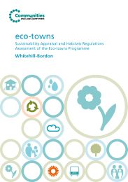 Eco-towns - sustainability appraisal and habitats regulations assessment of the eco-towns programme: Whitehill-Bordon