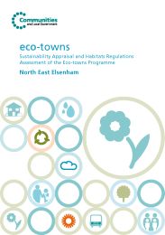 Eco-towns - sustainability appraisal and habitats regulations assessment of the eco-towns programme: North East Elsenham