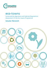 Eco-towns - sustainability appraisal and habitats regulations assessment of the eco-towns programme: Greater Norwich