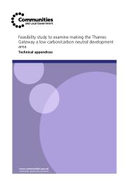 Feasibility study to examine making the Thames Gateway a low carbon/carbon neutral development area - technical appendices