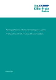 Planning applications - a faster and more responsive system. Final report executive summary and recommendations (Killian Pretty Review)