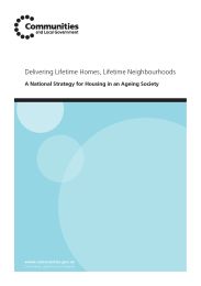 Delivering lifetime homes, lifetime neighbourhoods - a national strategy for housing in an ageing society