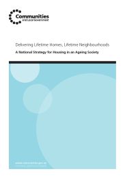 Delivering lifetime homes, lifetime neighbourhoods - a national strategy for housing in an ageing society