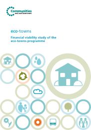 Financial viability study of the eco-towns programme (consultation)