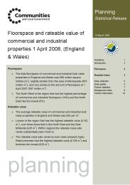Floorspace and rateable value of commercial and industrial properties 1st April 2008, (England and Wales)