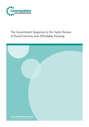 Government response to the Taylor Review of rural economy and affordable housing
