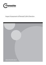 Impact assessment of revised call-in direction