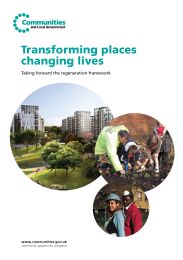 Transforming places, changing lives - taking forward the regeneration framework
