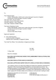 Building and approved inspectors (amendment regulations) 2009. (SI 2009/1219). Building regulations 20000 (SI 2000/2531). Building (approved inspectors etc.) regulations 2000 (SI 2000/2532)