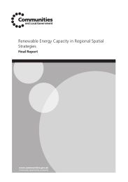 Renewable energy capacity in regional spatial strategies - final report