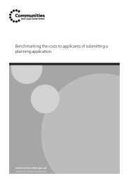 Benchmarking the costs to applicants of submitting a planning application