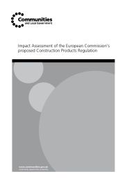 Impact assessment of the European Commission's proposed Construction products regulation