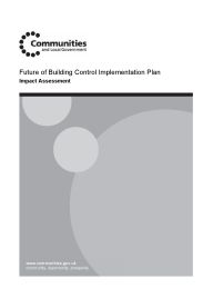 Future of building control implementation plan - impact assessment